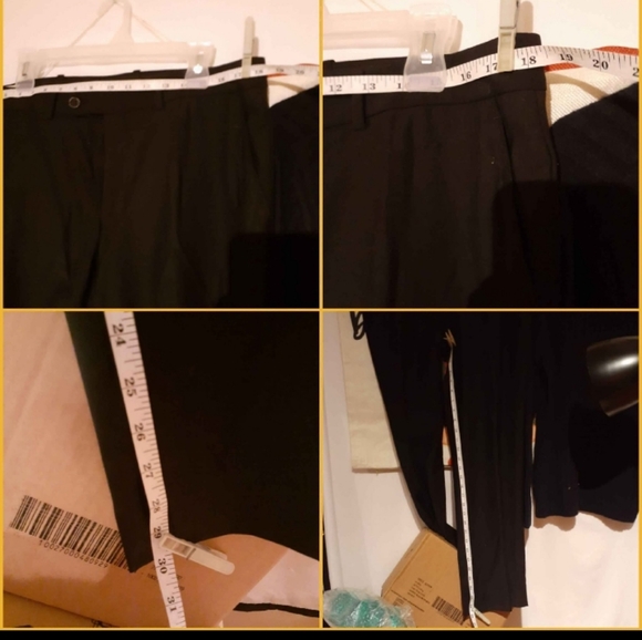 Men's Gala Black Stretch Dress Pant 36/30 Stetch Blend Lightweight - Picture 8 of 10